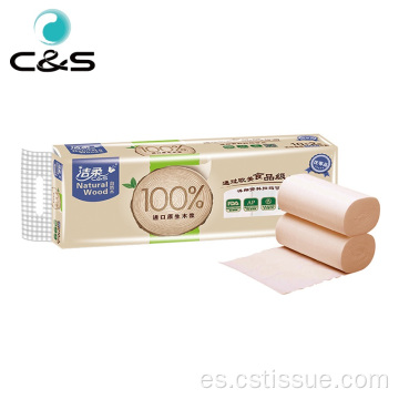 Papel higiénico natural sin blanquear 4 capas 12 rollos